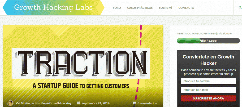 Suscribirme a growth hacking labs